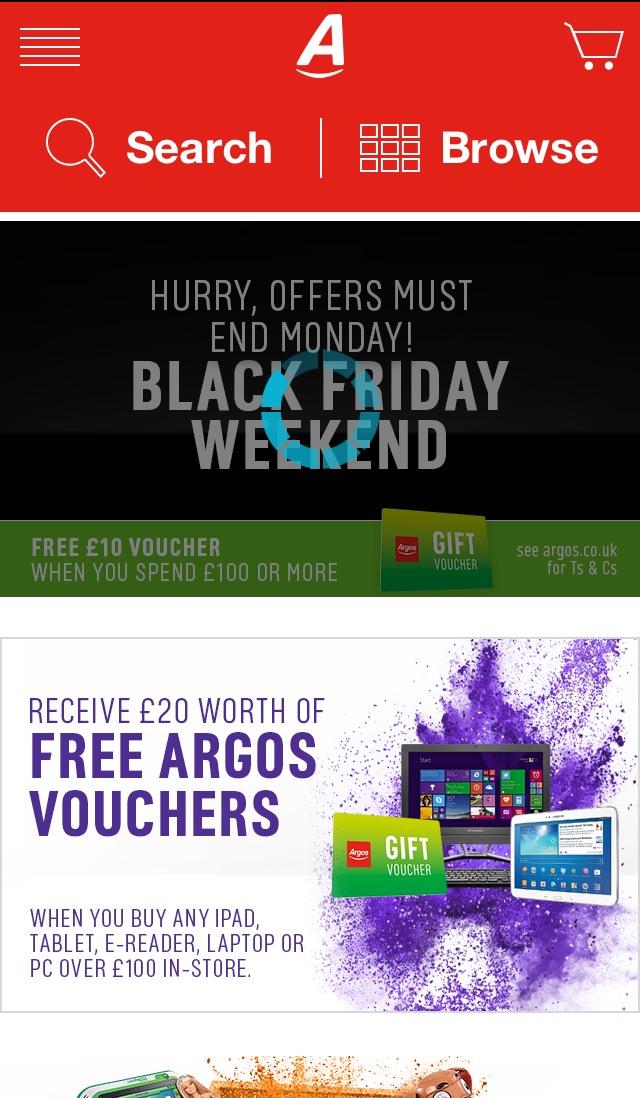 Black Friday Argos Website