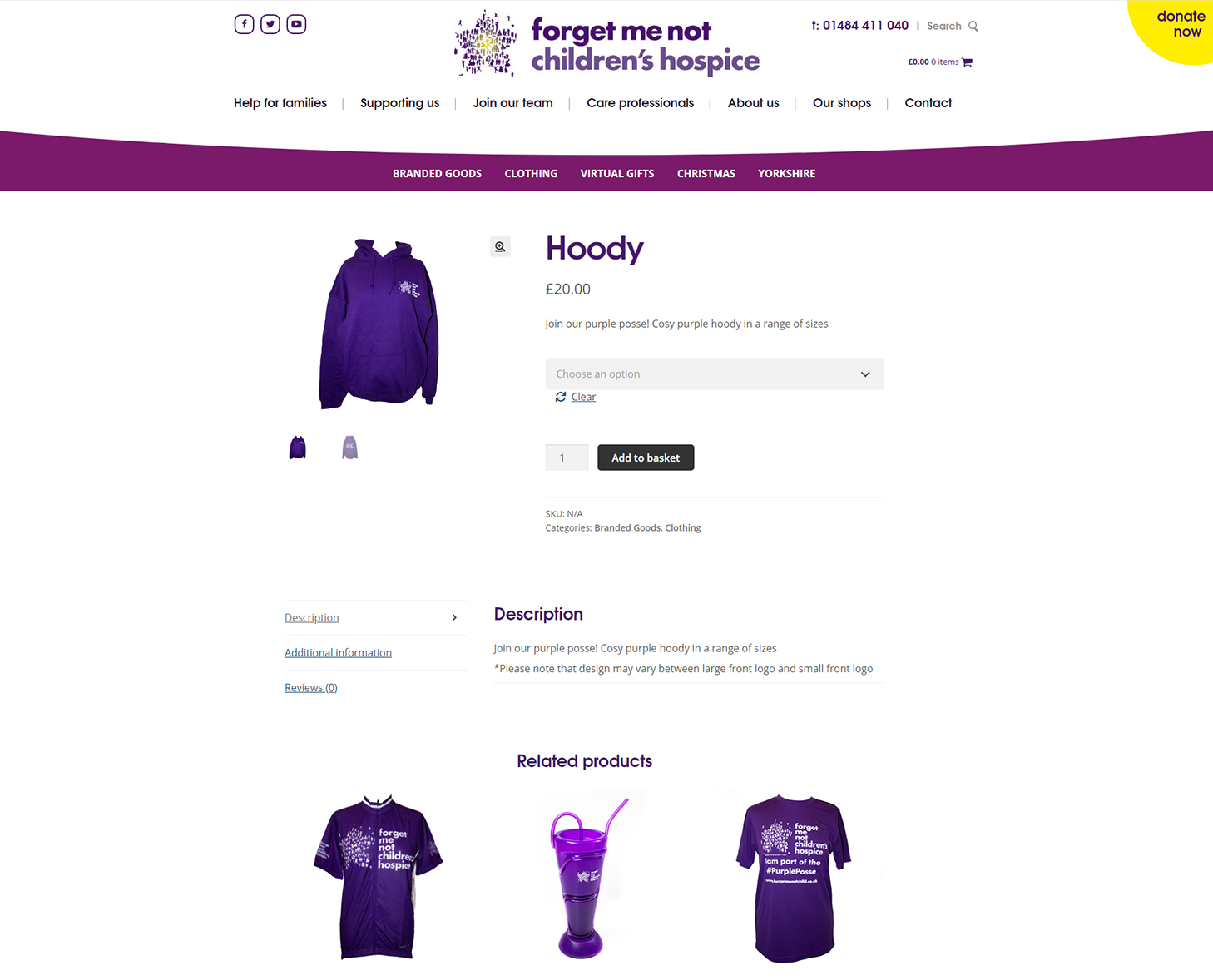 Forget Me Not Children's Hospice WooCommerce