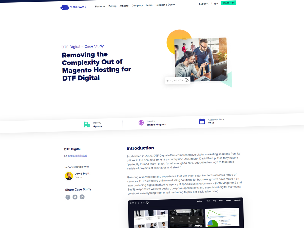 Cloudways interview DTF Digital