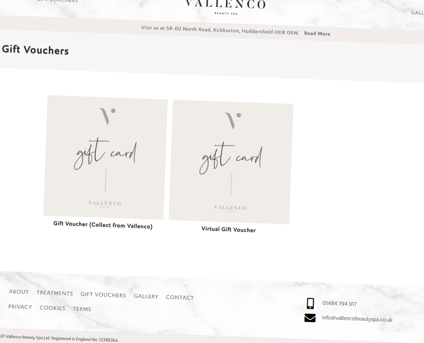 Vallenco eCommerce - Gift Vouchers