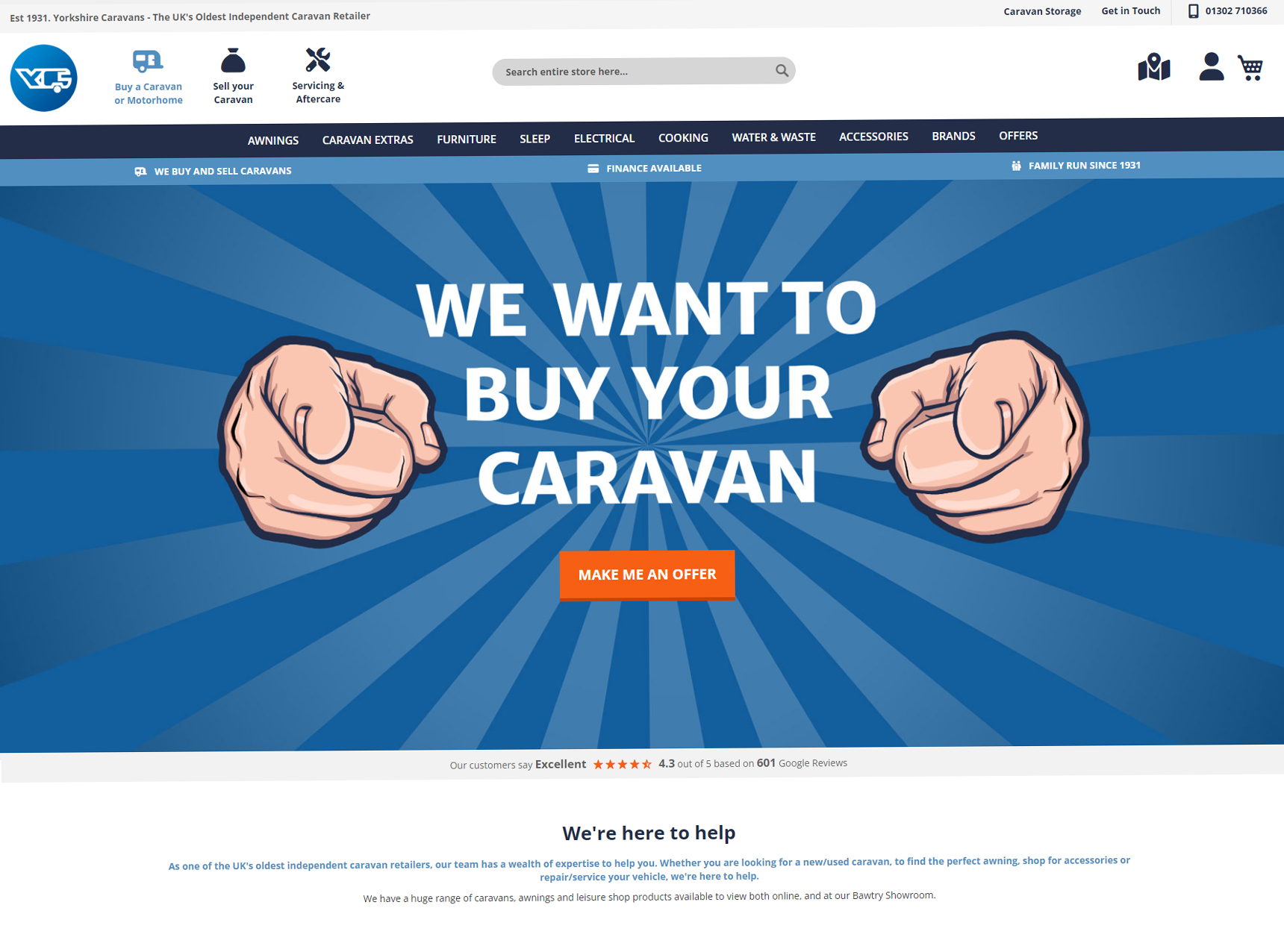 Yorkshire Caravans Home Page