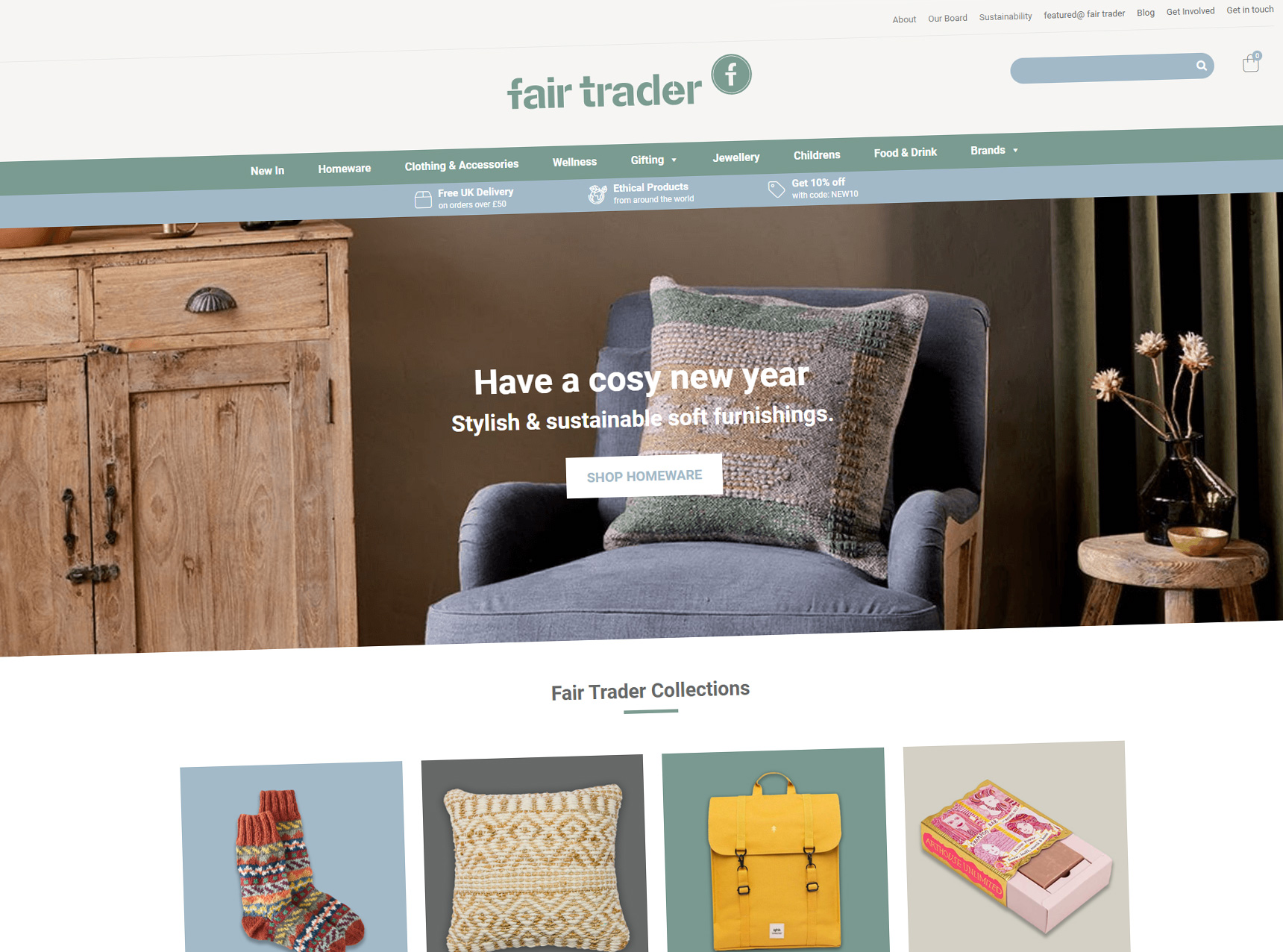 Fair Trader eCommerce Homepage