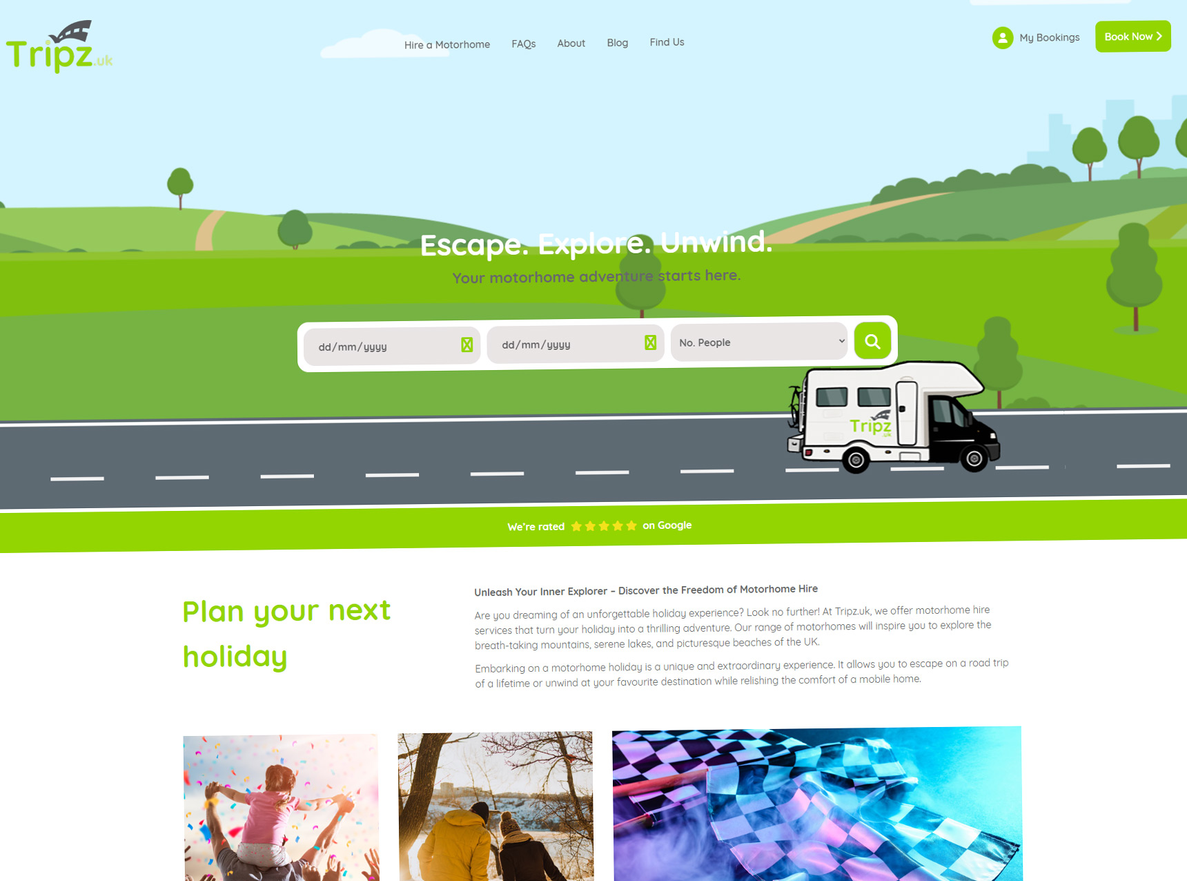 Tripz Website Homepage Design